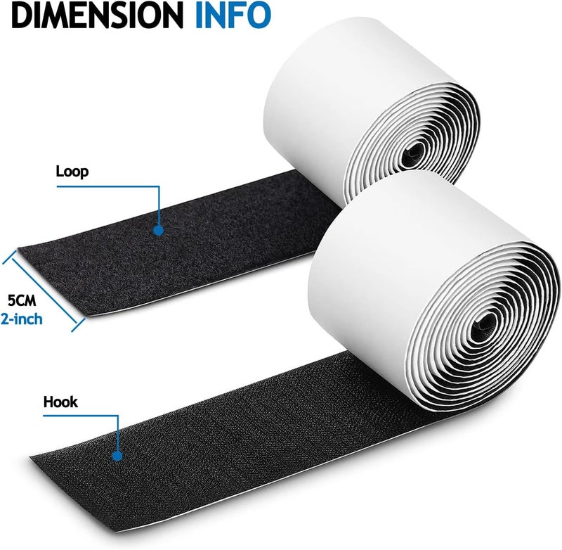 STRICH Pedal Board Hook Loop Strips, Guitar Pedalboard Mounting Grip Kit Length 2M Width 5CM - Image 3