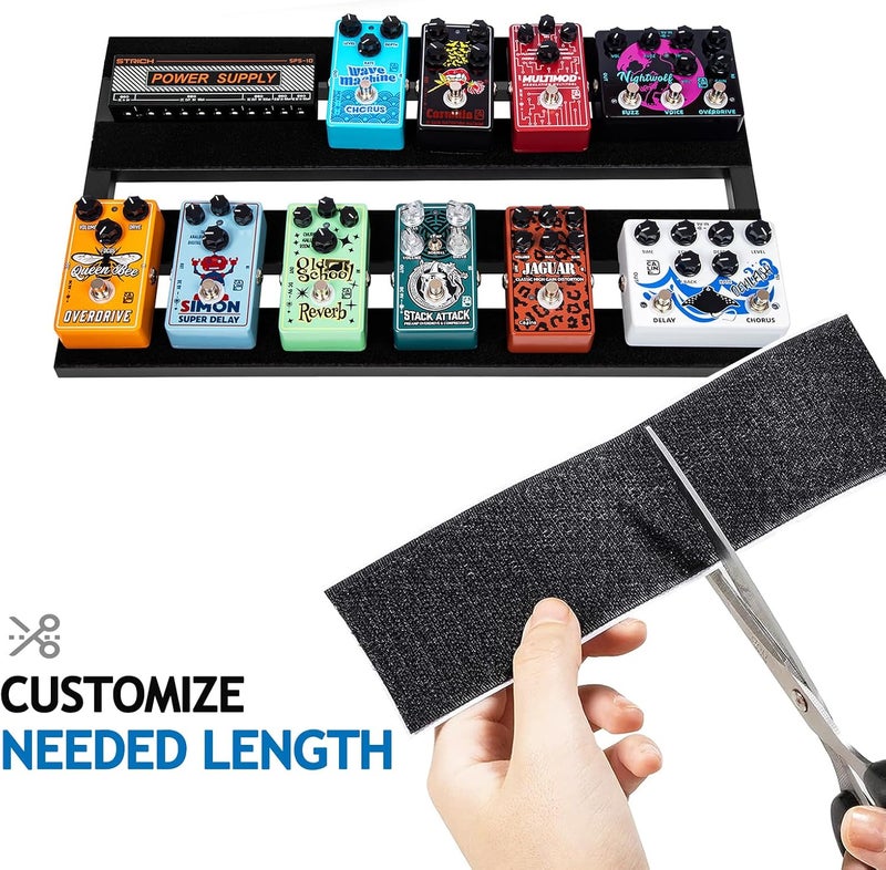 STRICH Pedal Board Hook Loop Strips, Guitar Pedalboard Mounting Grip Kit Length 2M Width 5CM - Image 4