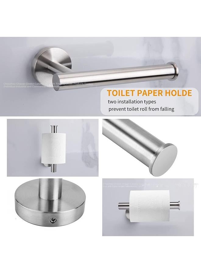 Bathroom Suit Stainless Steel Suit Bathroom Hardware Pendant Full Set Of Hooks Towel Bar Round Tube Suit In Stock - Image 3