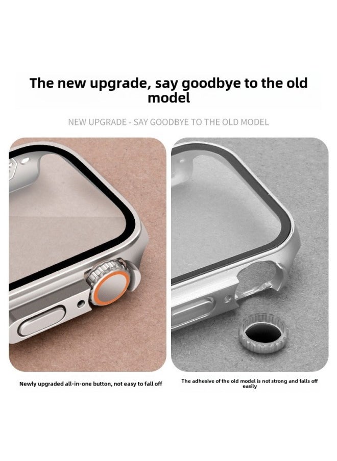 Generic - Second Variable Ultra Watch Case For Apple Iwatchs10 Watch Case Modified PC Case Film Integrated S8 Protective Case-Colors:White-Exterior Dimension:S10 46mm - Image 1