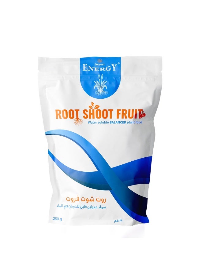 سماد NPK 20-20-20 للجذور والأوراق والثمار 250 جرام لجميع النباتات الداخلية والخارجية