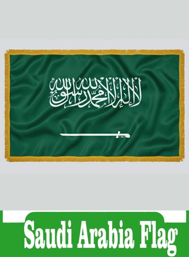 Generic Original Saudi Flag with Reflection Effect - 150x300 cm, High-Quality for Patriotic Display | Perfect for National Day Celebrations & Home Decor - Image 2