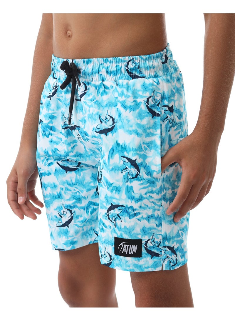 ATUM Shark Attack Boy's Aqua Swim Short - Image 3