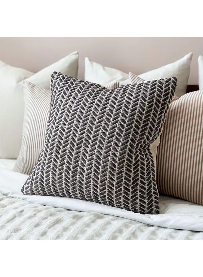 Fishbone Pattern Jacquard Cover Camel 19x11 Inch Bohemian Decor Sofa Bedroom - Image 5
