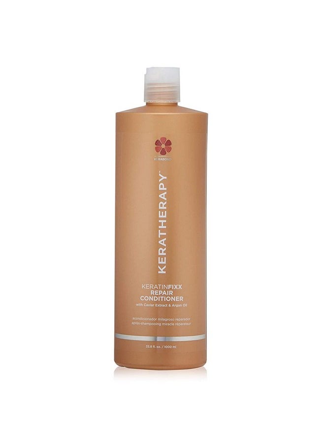KERATHERAPY Keratin Infused Keratinfixx Repair Conditioner 33.8 Fl. Oz. 1000 Ml Repair Conditioner For Dry Damaged Or Frizzy Hair With Caviar Extract Argan Oil & Kerabond To Repair Breakage  - Image 2