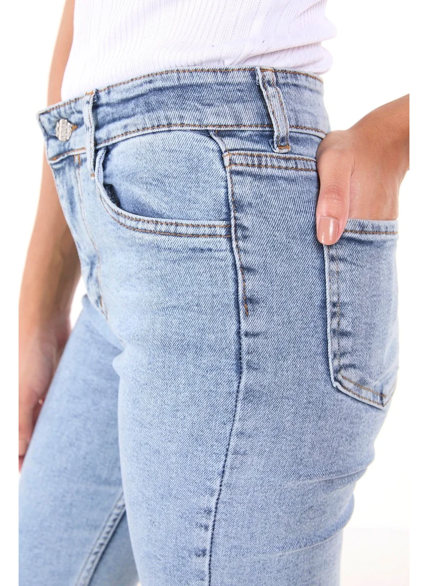 Tofisa 23049-ICE-BLUE Flared Jeans