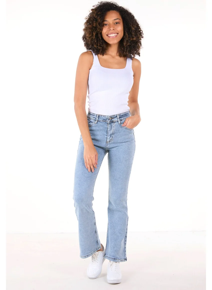 Tofisa 23049-ICE-BLUE Flared Jeans