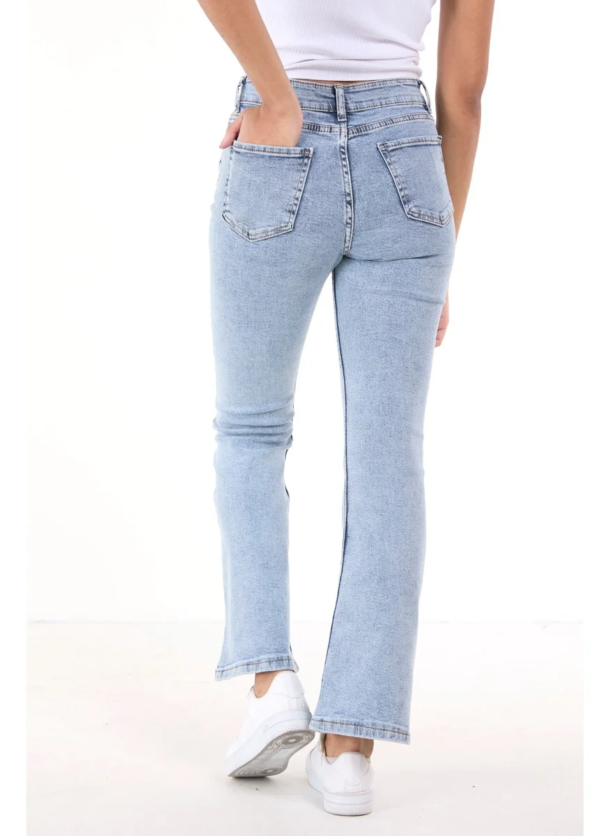Tofisa 23049-ICE-BLUE Flared Jeans