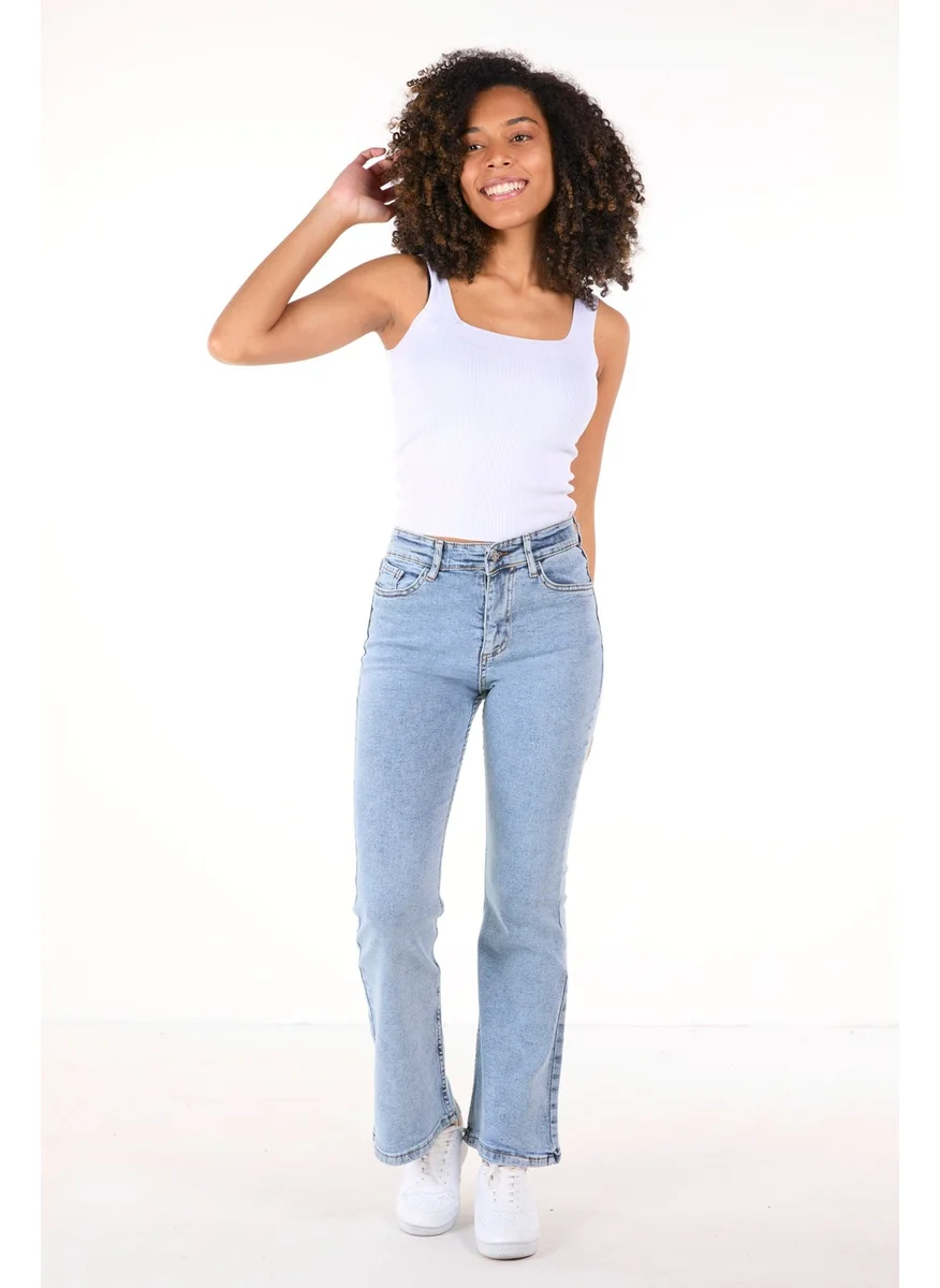 Tofisa 23049-ICE-BLUE Flared Jeans