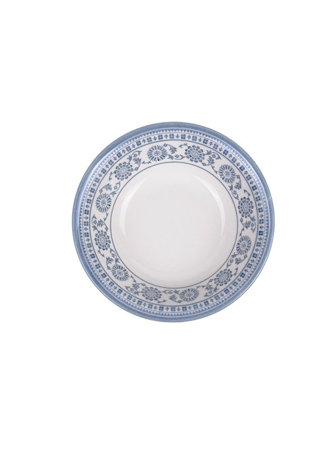 Claytan Plethora 6 inch Floral Pattern Porcelain Cereal & Breakfast Bowl (White, Set Of 1) - Image 3
