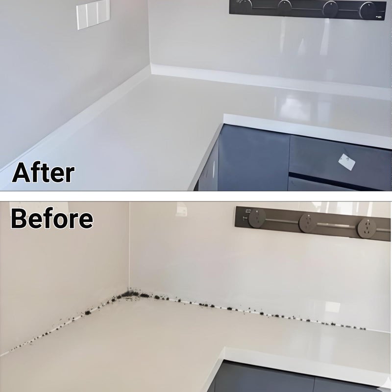 V-chen 196" Flexible Quarter Round Molding Trim, Peel and Stick Silicone Caulk Strip -Double Self-Adhesive Bendable Shoe Molding for Floor Edge, Wall Corner, Staircase & Cabinet (White) - Image 4