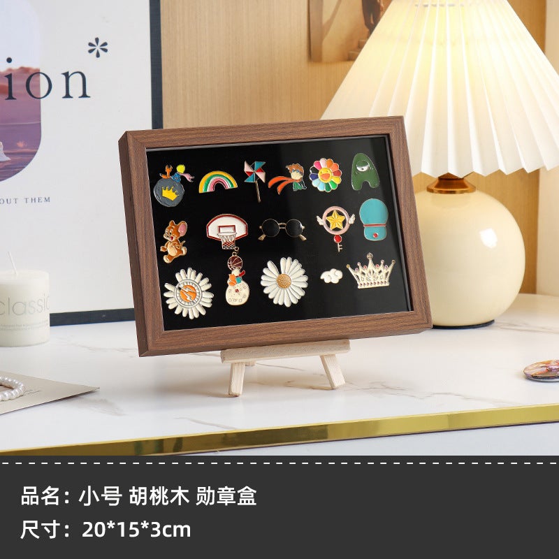 Metal Badge Storage Box Transparent Dustproof Cartoon Medal Jewelry Box Large Capacity Brooch Medal Display Box - Image 1