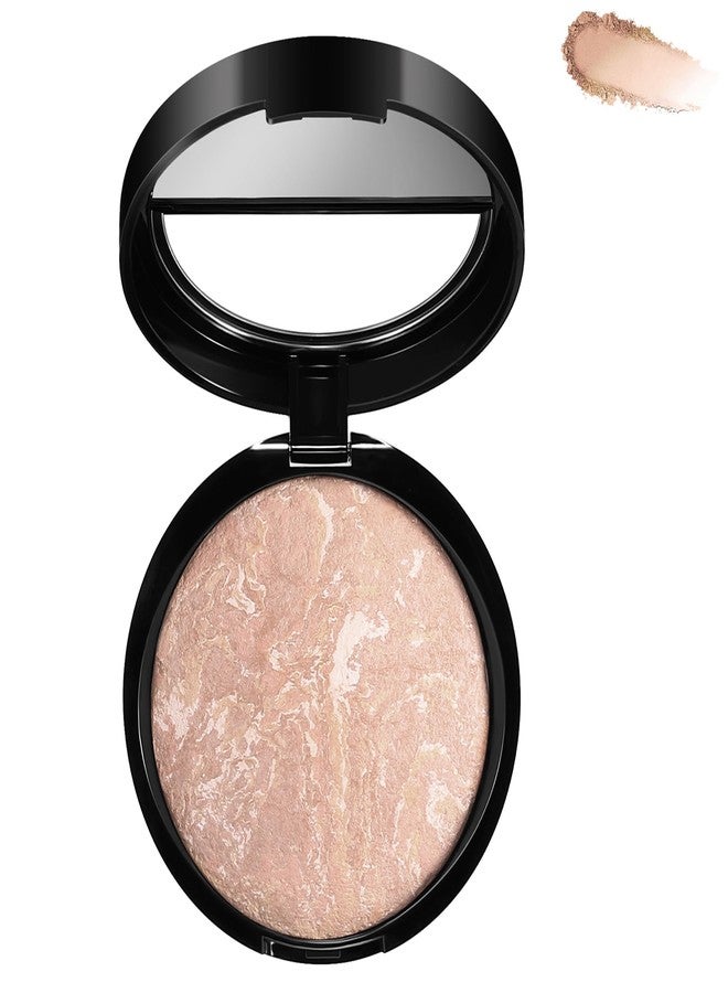 BEUKING Marble Baked Makeup Setting Powder, Luminous Finish Waterproof Sweatproof Conceal Foundation, 24 H No-Transfer No Smudge Oil-control Pressed Powder Makeup Base (#03 LIGHT BEIGE, 0.53 OZ) - Image 1