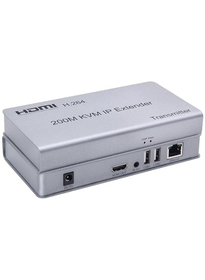 Terabyte 200M HDMI KVM IP Extender, Over IP RJ45 Ethernet CAT6 6A Transmitter Receiver 1 TX to 20 RX and Cascade Connection USB Keyboard Mouse Over UTP/STP H.264 Plug and play … (TX+RX) - Image 1