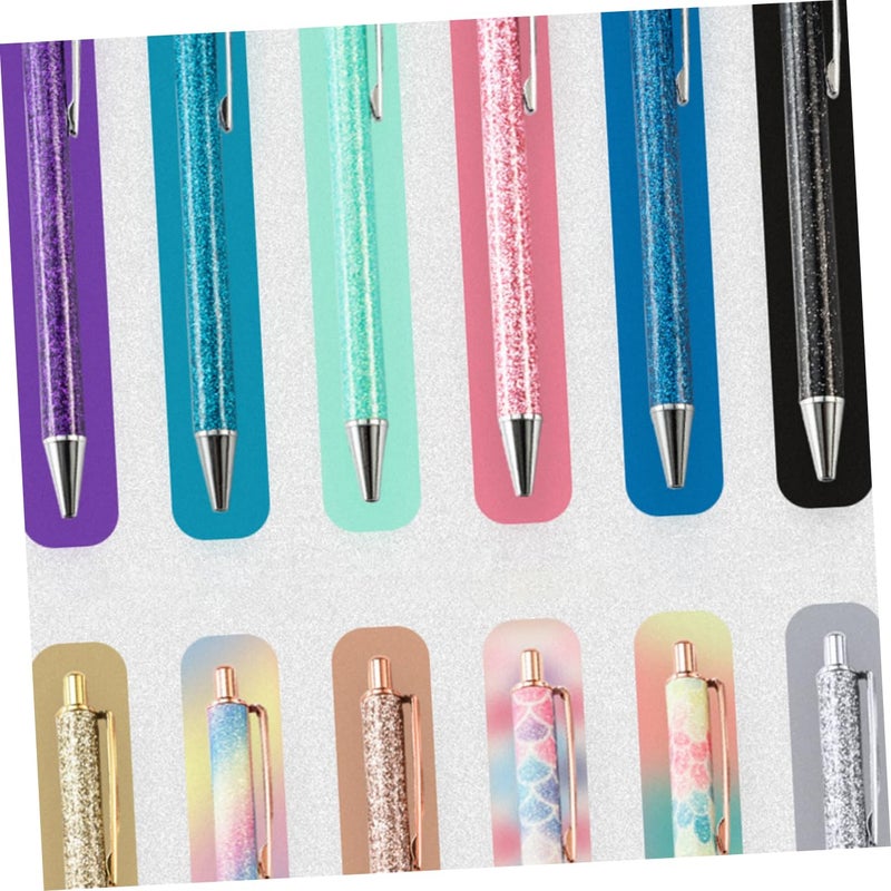 3 Pack Silver Metal Ballpoint Pens Slim Click Design Lightweight Office School Supplies - Image 3