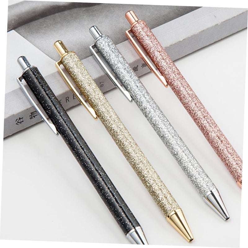 3 Pack Silver Metal Ballpoint Pens Slim Click Design Lightweight Office School Supplies - Image 5