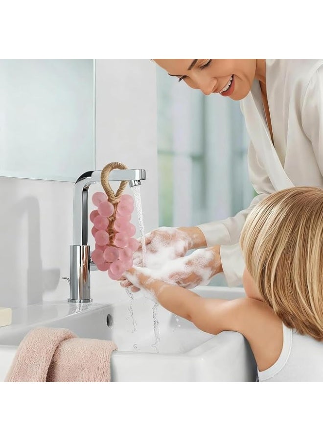 صابون العنب المعلق بحبل، صابون استحمام مزخرف، صابون تنظيف معلق، رائحة منعشة، غسول لليدين، زينة للحمام، مرطب، استحمام يومي، سبا، غرفة ضيوف، صندوق هدايا، عناية بالبشرة (خيار أخضر) - Image 3