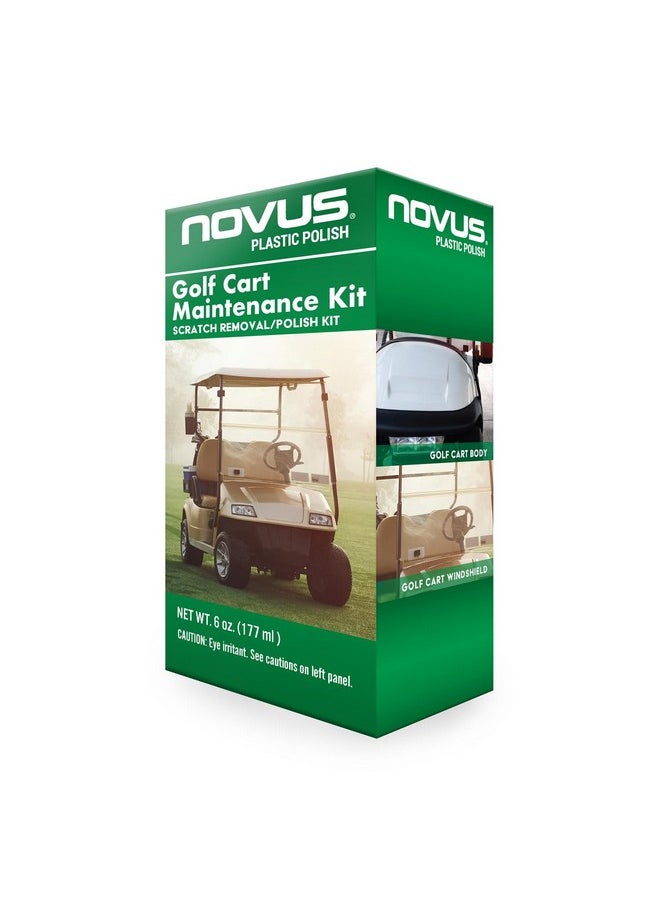NOVUS Plastic Polish | Golf Cart Maintenance/Polish Kit | Includes Novus Plastic Polish #3#2#1-2 Ounces Each, 2 Buffing Pads, Backing Drill Attachment, 3" Wool Pad, 3 Polish Mates  - Image 3