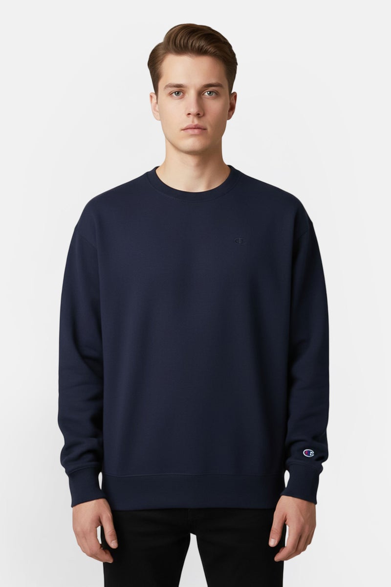 Champion Men Sportswear Fit Long Sleeve Outdoor Sweatshirts, Navy - Image 1