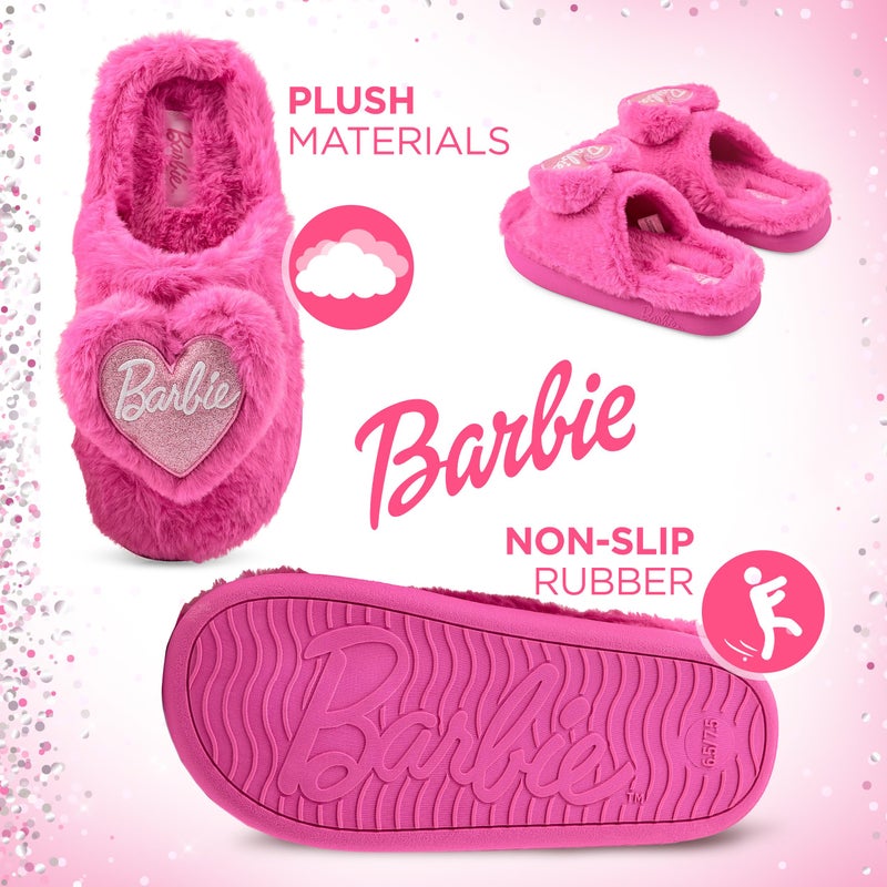 Barbie Womens Slippers Fuzzy House Slippers for Women Outdoor and Indoor Soft Plush - Image 5
