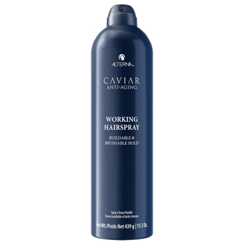 Alterna Caviar Anti-Aging Professional Styling Working Hair Spray | Ultra-dry, Brushable | Helps Control Frizz & Adds Shine | Sulfate Free | Nutmeg - Image 1