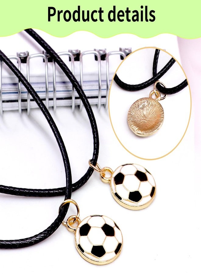 Omlisca Soccer Ball Pendant Necklaces 24 Pack Soccer Party Decor Goodie Bags Fillers for Sport Party Favors Football Birthday Gifts Wedding Carnival School Rewards - Image 3