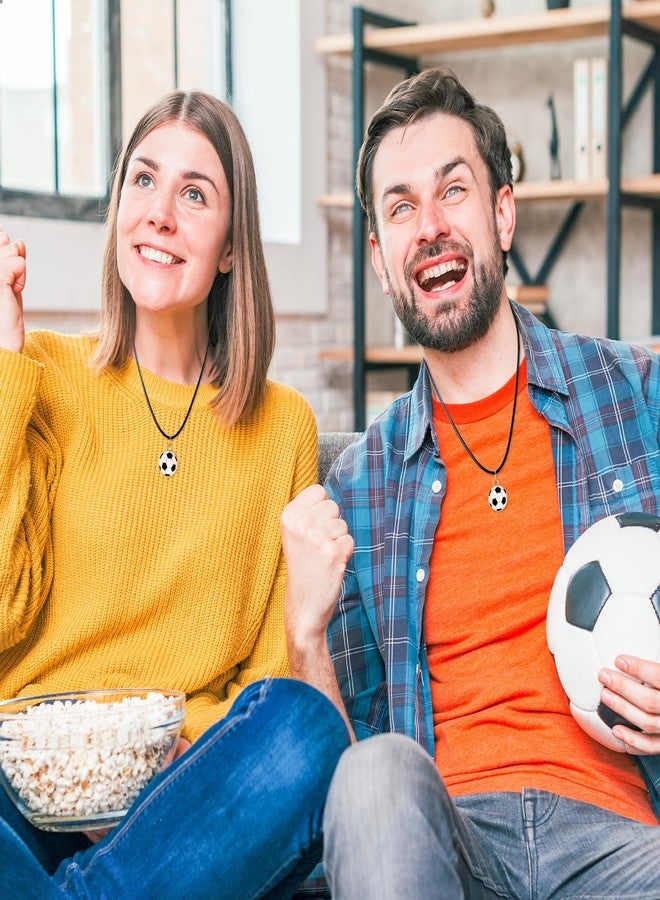 Omlisca Soccer Ball Pendant Necklaces 24 Pack Soccer Party Decor Goodie Bags Fillers for Sport Party Favors Football Birthday Gifts Wedding Carnival School Rewards - Image 2