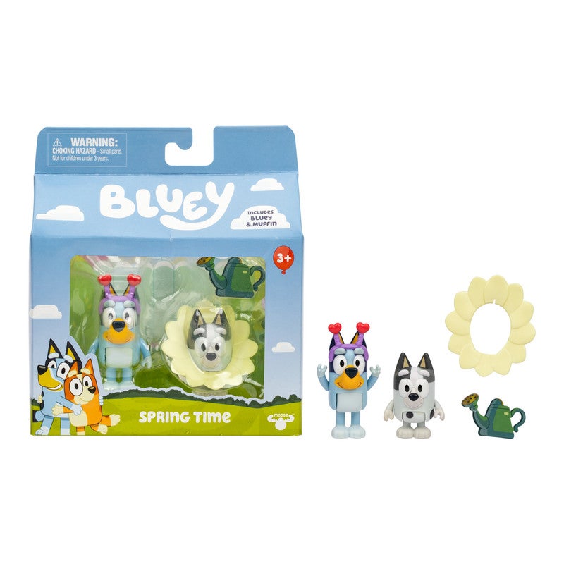 BLUEY S13 FIGURE 2PK SPRING TIME BLUEY & MUFFIN - Image 3