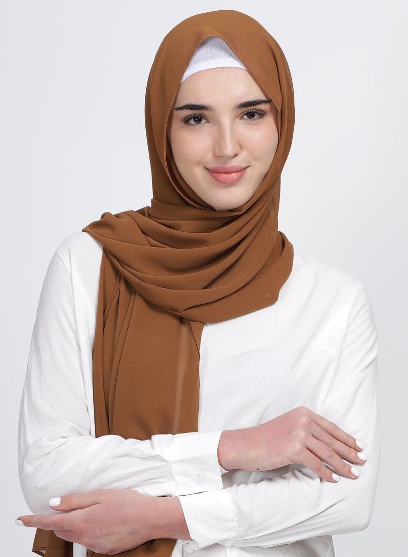 Moja Premium Georgette Hijab - Cacao - Image 1