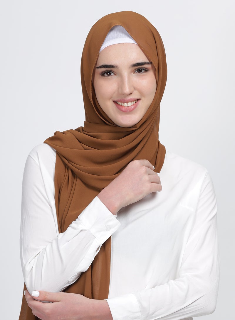 Moja Premium Georgette Hijab - Cacao - Image 2