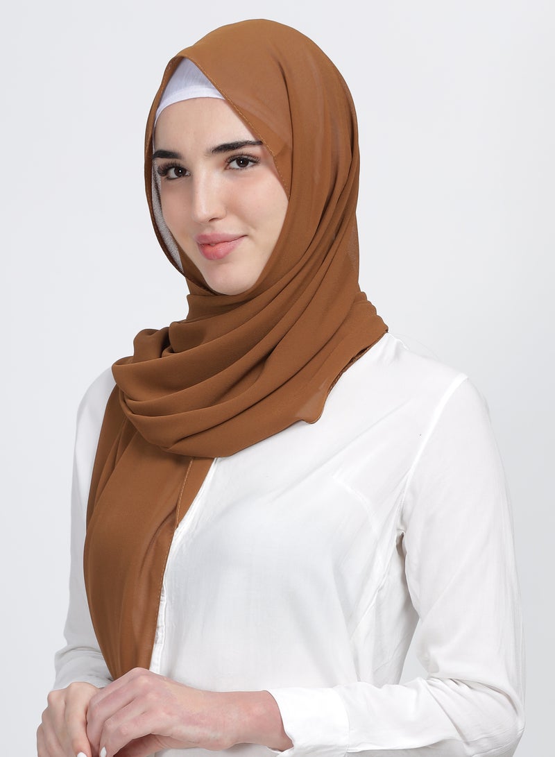 Moja Premium Georgette Hijab - Cacao - Image 3