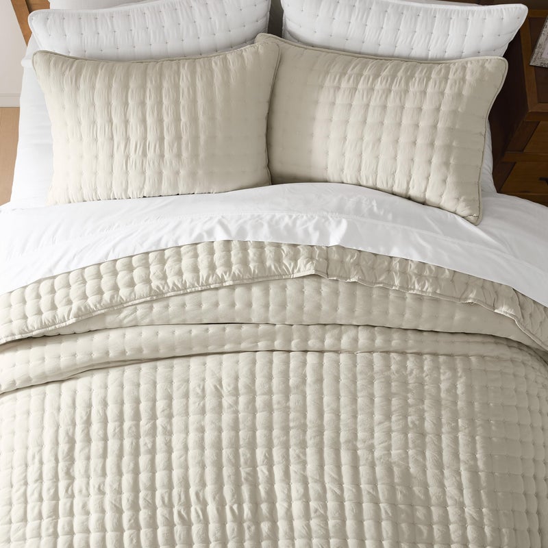 WDCOZY Beige Twin Quit Size Bedding Sets with Pillow Sham, Neutral Lightweight Soft Bedspread Coverlet, Quilted Blanket Thin Comforter Bed Cover for All Season, 2 Pieces, 68x90 inches - Image 3