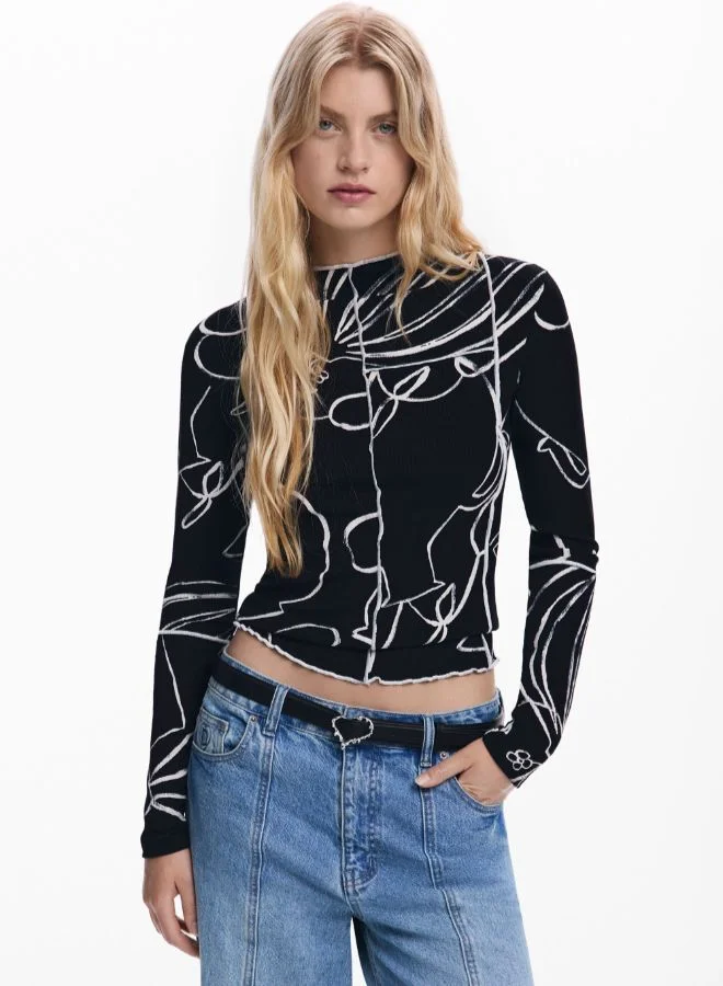 ديسيجوال تي شيرت مزهرية