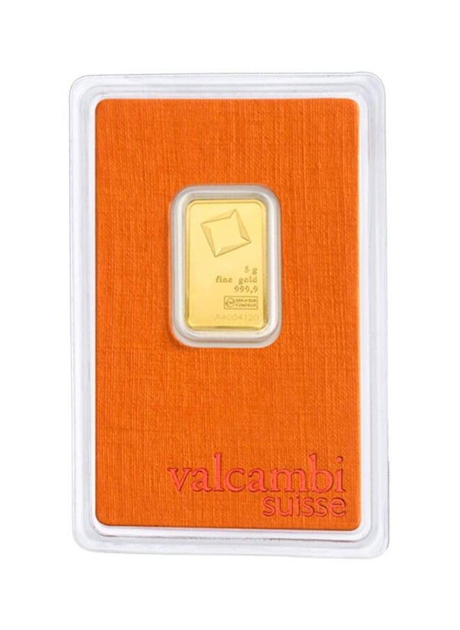 valcambi - Valcambi Suisse 5g Pure 999.9 Fine Gold Bar 24KT - 5 Grams - Image 1
