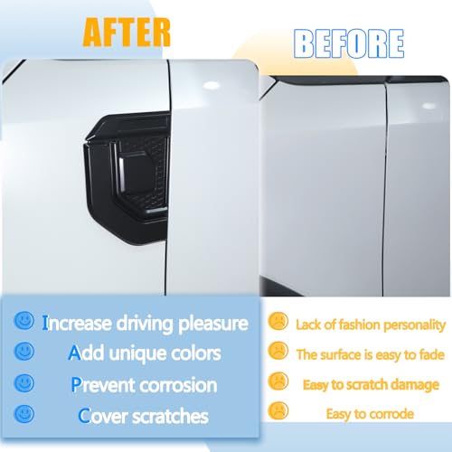 LLKUANG Car Fender Air Vent Trim Sticker Compatible with Toyota Land Cruiser Prado 250 J250 LC250 /Le-x-us 2024 2025,Car Side Vent Cover Hood Intake Bezel Trim,Side Scoop Hood Sticker Car Exterior Accessories - Image 2