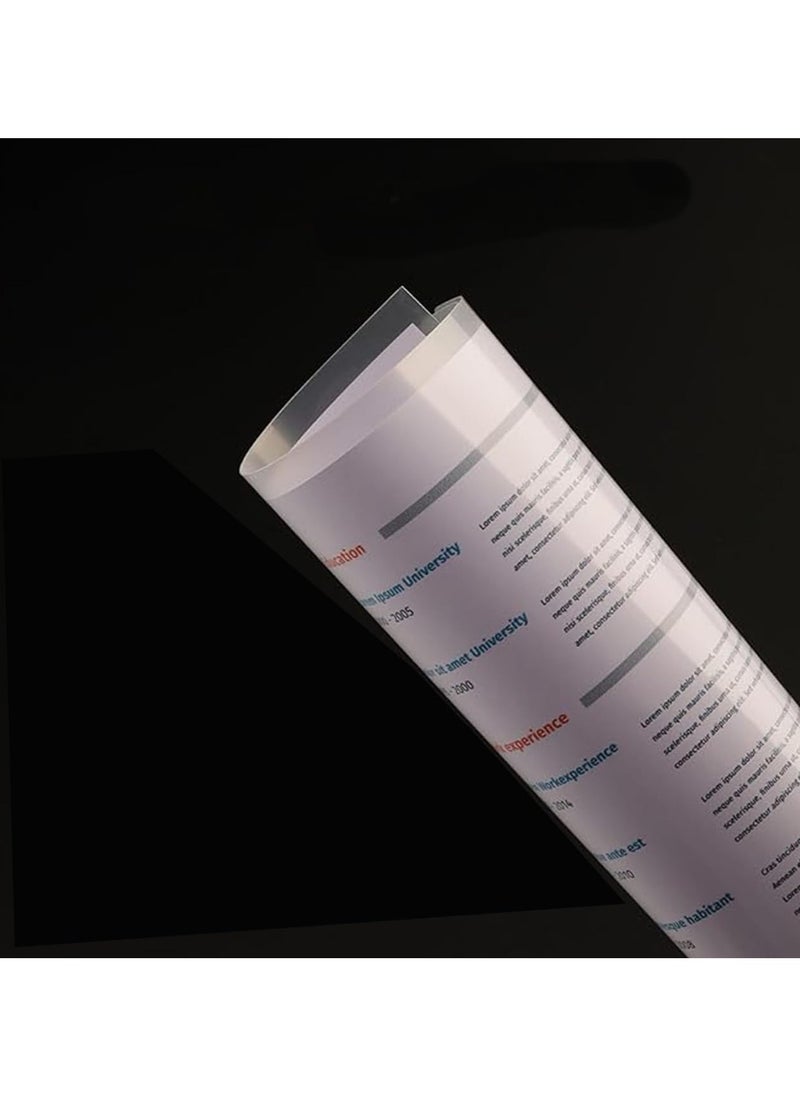 MARKQ [Pack of 100] A4 Clear Binding Sheets, [200 Micron] Transparent Report Covers for Binding, Protective Plastic Covers for Office, School & Business Use  - Image 5