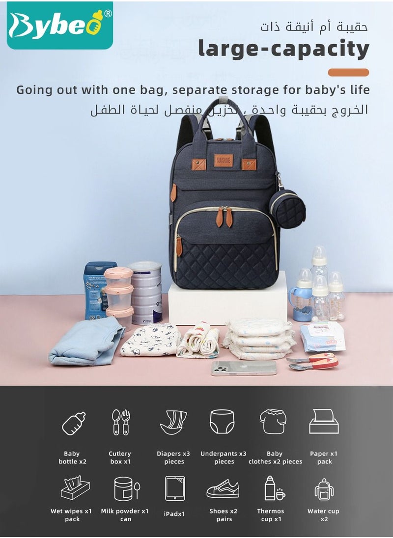 Bybeo - Baby Diaper Bag Backpack, Multifunction Diapers Changing Station for Boys Girls Outdoor and Travel, Infant Shower Gifts, Large Capacity, 900d Oxford, USB Port - Image 1