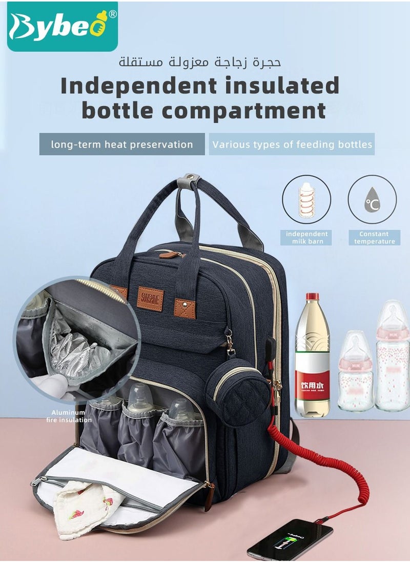 Bybeo - Baby Diaper Bag Backpack, Multifunction Diapers Changing Station for Boys Girls Outdoor and Travel, Infant Shower Gifts, Large Capacity, 900d Oxford, USB Port - Image 1