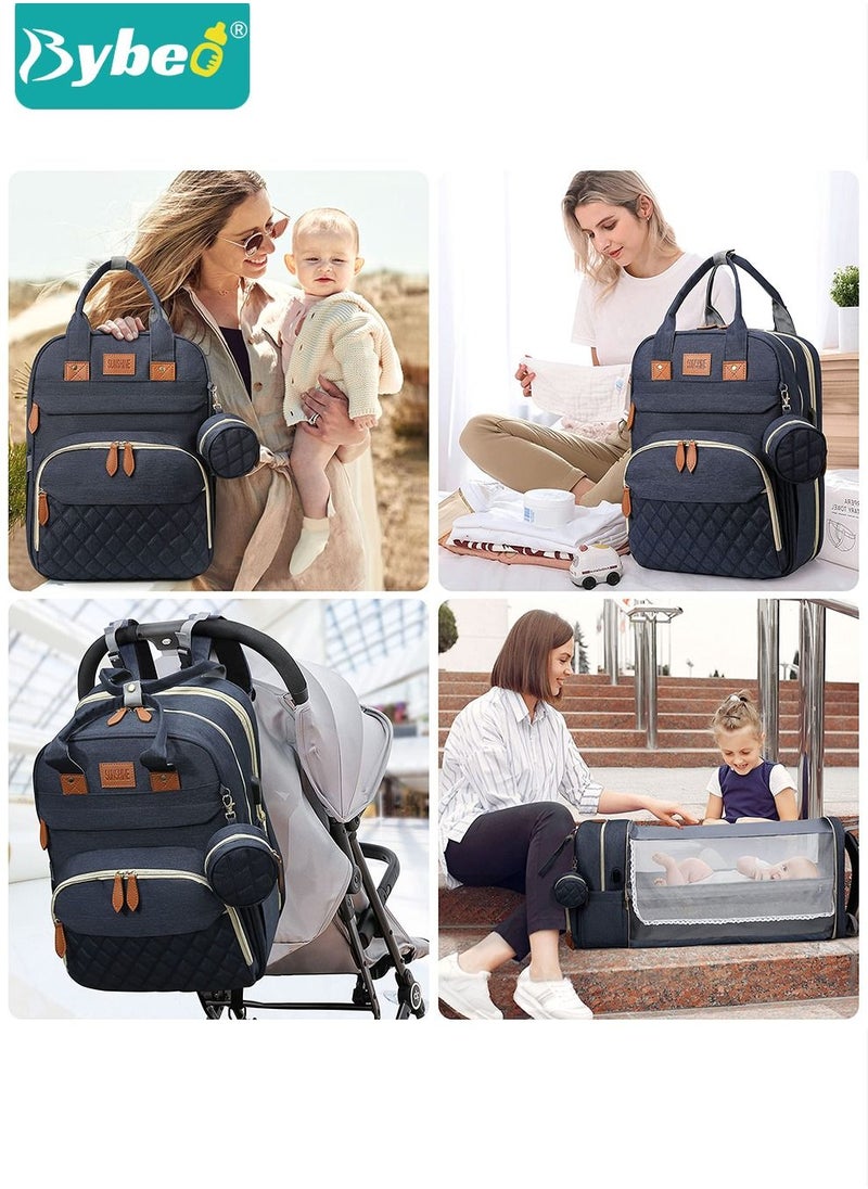 Bybeo - Baby Diaper Bag Backpack, Multifunction Diapers Changing Station for Boys Girls Outdoor and Travel, Infant Shower Gifts, Large Capacity, 900d Oxford, USB Port - Image 1