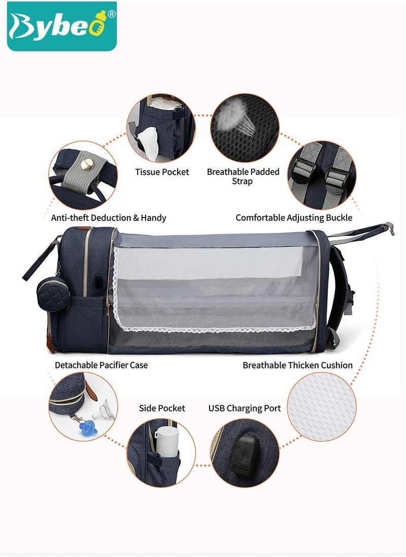 Bybeo - Baby Diaper Bag Backpack, Multifunction Diapers Changing Station for Boys Girls Outdoor and Travel, Infant Shower Gifts, Large Capacity, 900d Oxford, USB Port - Image 1