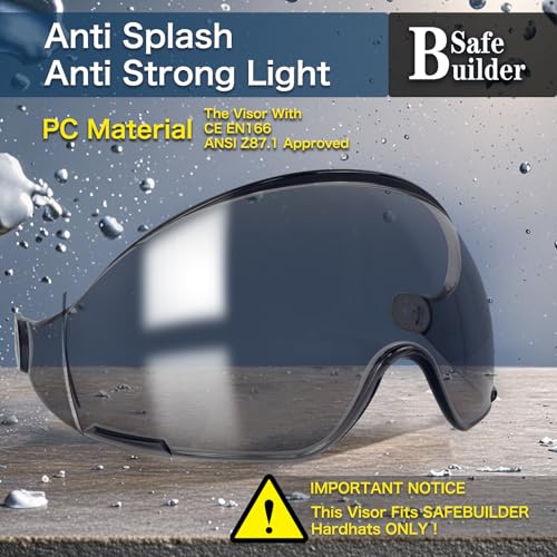 SAFEBUILDER Safety Visor Hard Hat Accessories for CR06& CR08 (O-Tinted Visor Fit CR06 CR08 Hard Hats) - Image 3