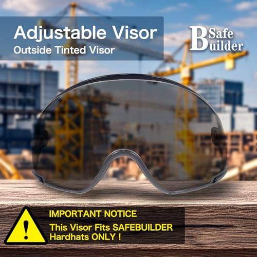 SAFEBUILDER Safety Visor Hard Hat Accessories for CR06& CR08 (O-Tinted Visor Fit CR06 CR08 Hard Hats) - Image 2