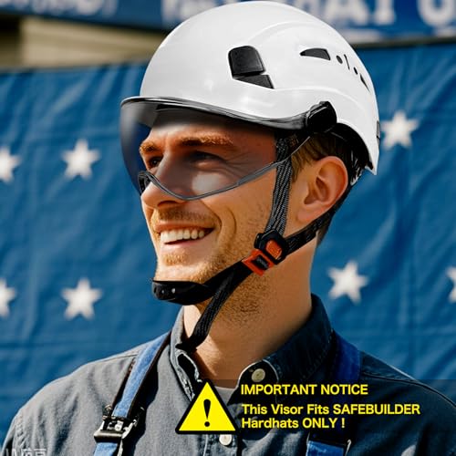 SAFEBUILDER Safety Visor Hard Hat Accessories for CR06& CR08 (O-Tinted Visor Fit CR06 CR08 Hard Hats) - Image 4