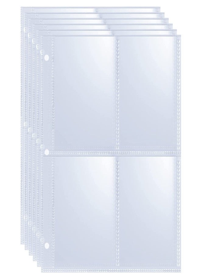 WITHYU 20 Pack 160 Pockets 2.5x3.5 Trading Card Sleeves,A5 Binder 4 Pocket Card Sleeves,Double-Sided 4 Pocket 6.1x7.6 Page Protector,Ultra-Clear Game Card Sheets for A5 Mini 3 Ring Binder - Image 1