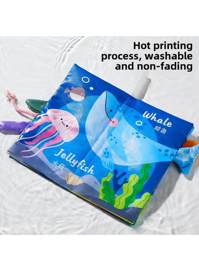 Jungle Tail Cloth Book Baby Can Bite 6 Months Old 8 Baby Cloth Hand Tear Books Early Education 9 Tear Not To Rip 7-Colour:English 4 Pages 8 Sides Farm Animals  - Image 4