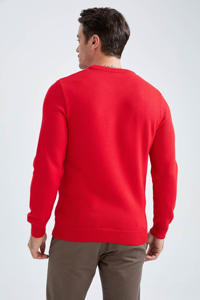 DeFacto Man Christmas Themed Regular Fit Crew Neck Pullover  - Image 2