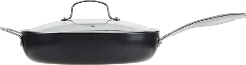 Trudeau Heroic Hard Anodized Saute Pan with lid 12Inch Black - Image 3