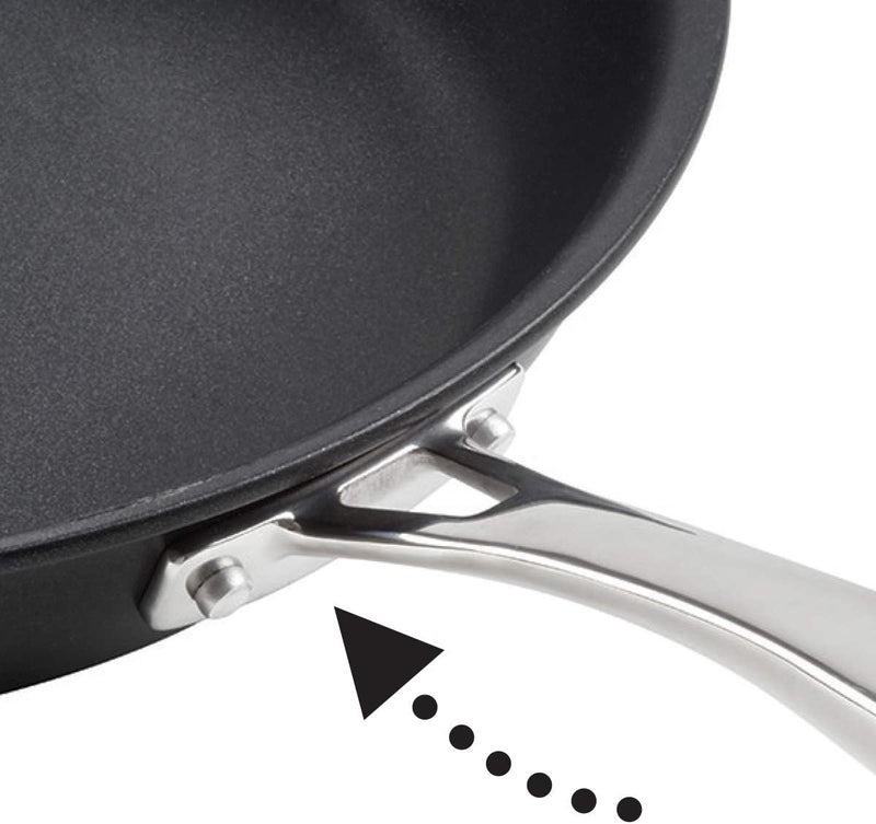 Trudeau Heroic Hard Anodized Saute Pan with lid 12Inch Black - Image 5