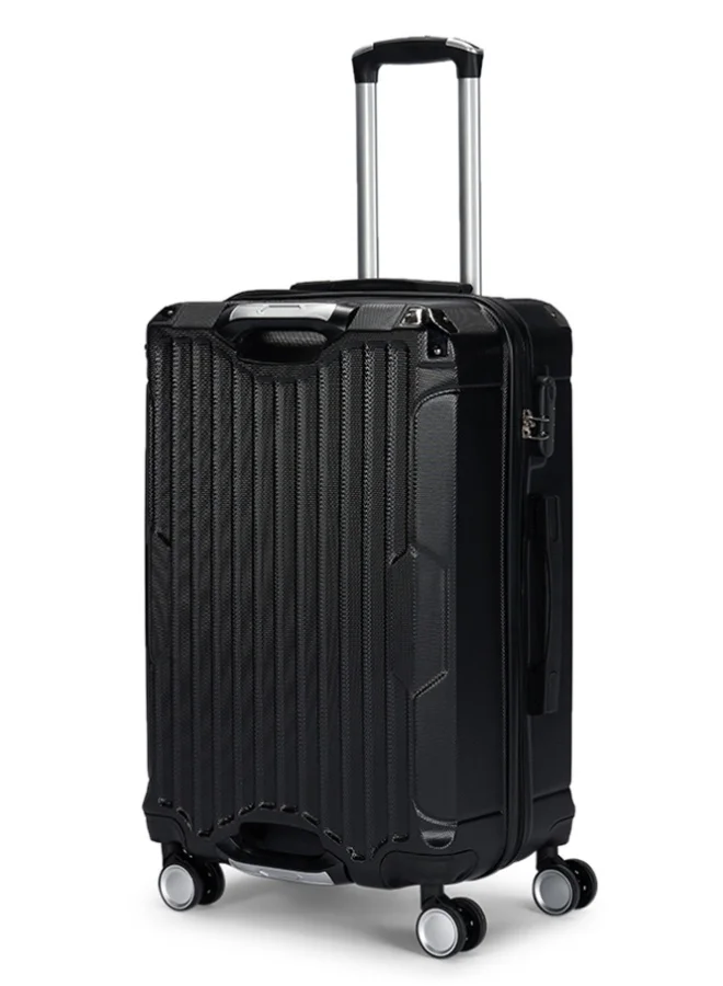 ليمرا حقيبة سفر بعجلات دوارة  درجة مقاس  بوصة خفيفة الوزن صلبة سوداء