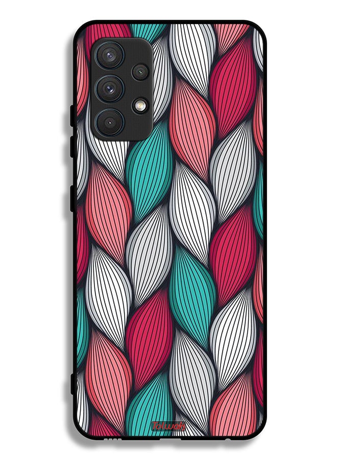 Tolwak Samsung Galaxy A32 4G Protective Case Cover Feather Pattern - Image 1